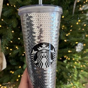 Starbucks Silver Sequins Tumbler